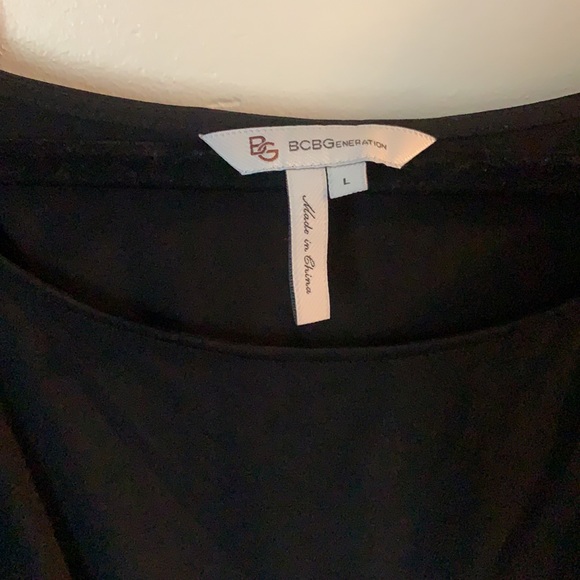 BCBG mixed media black and cream rusched dress - Picture 5 of 5